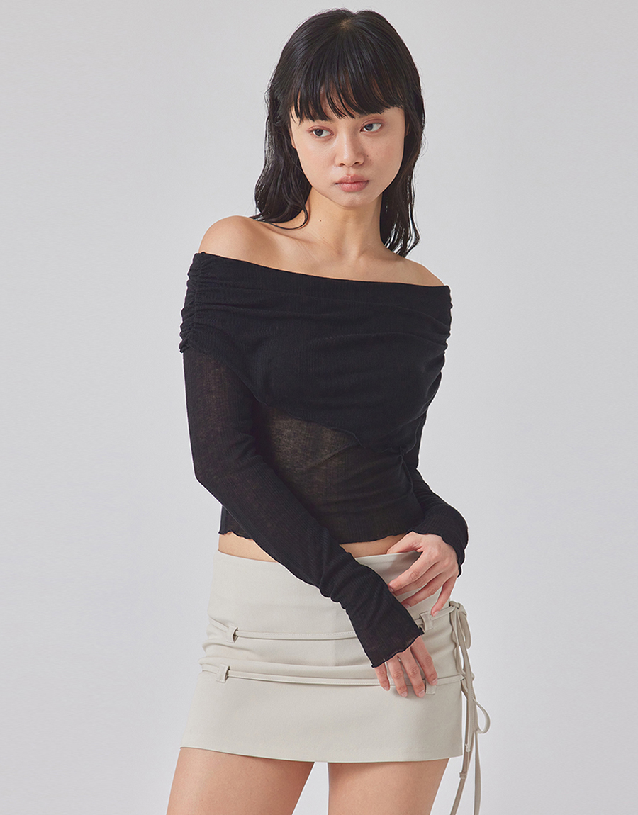 POINTED UNBALANCED SEE-THROUGH TOP